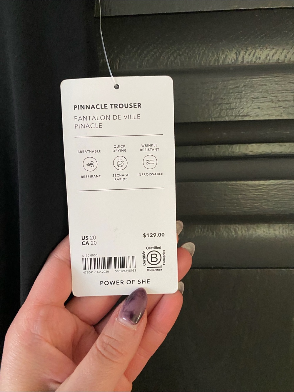 NWT Athleta Pinnacle High Rise Trouser - Black - Size 20 - Picture 3 of 16
